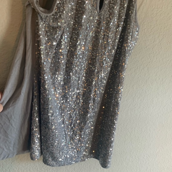 Beautiful gray sequin tank! Never worn - Picture 5 of 6